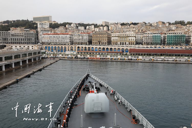 Two Chinese naval ships arrived in Algiers, capital of Algeria, for a four-day friendly visit