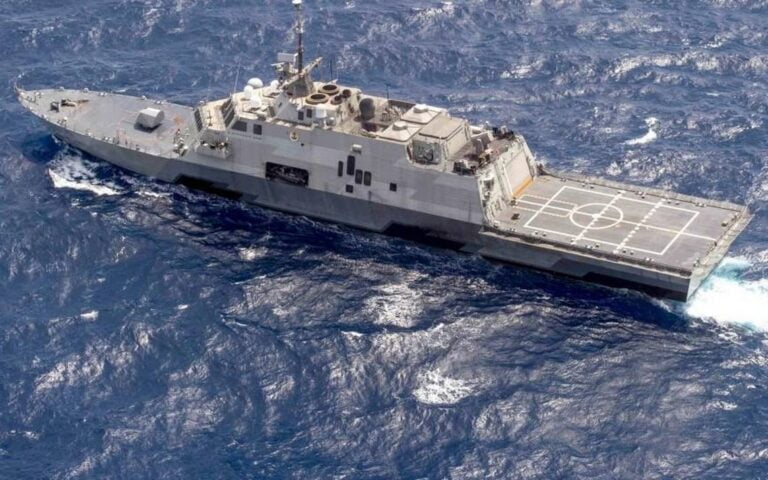 The latest littoral combat ship, future USS Wichita completes acceptance trials on Lake Michigan