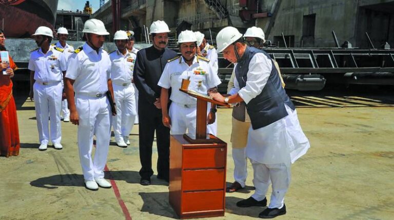 Indian Navy’s First Aircraft Carrier Dock is Inaugurated