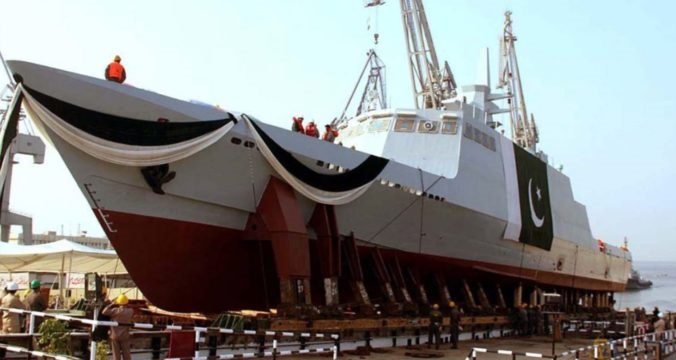 Pakistan Navy’s 4th Azmat-class FAC launched by Karachi Shipyard