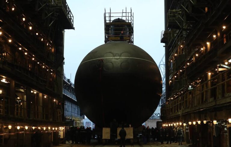 Russia launches Project 636.6 diesel electric-powered submarine Volkhov