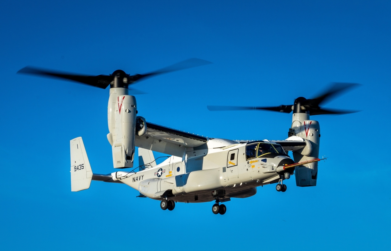 Bell Boeing CMV-22B Osprey Successfully Completes First Flight