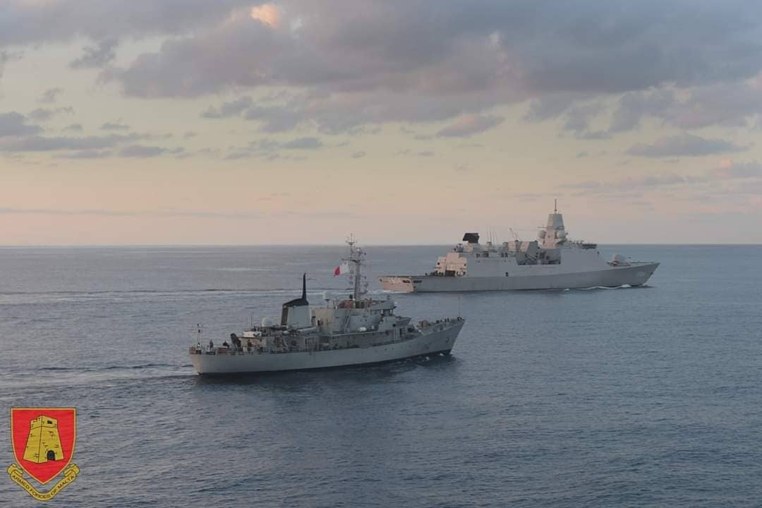 Malta and Netherlands’ naval assets conduct manoeuvres at sea