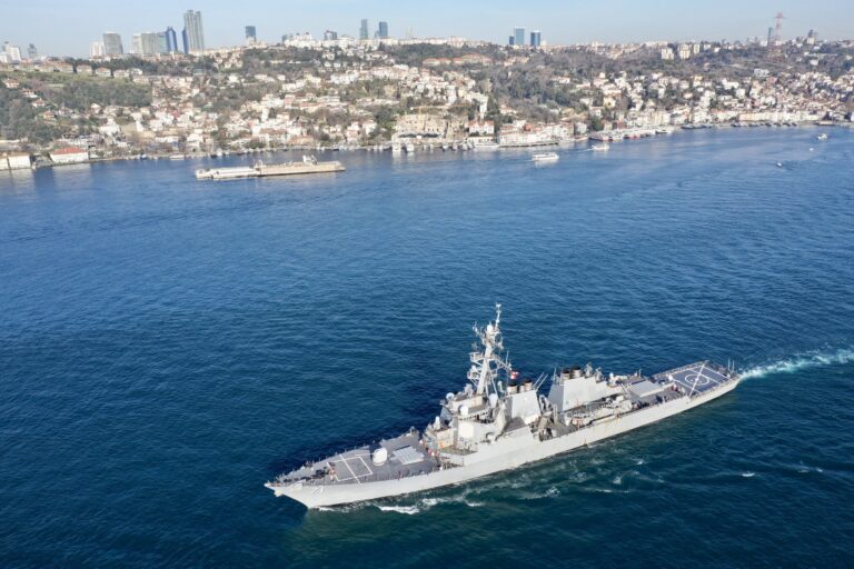 USS Ross Leaves Black Sea