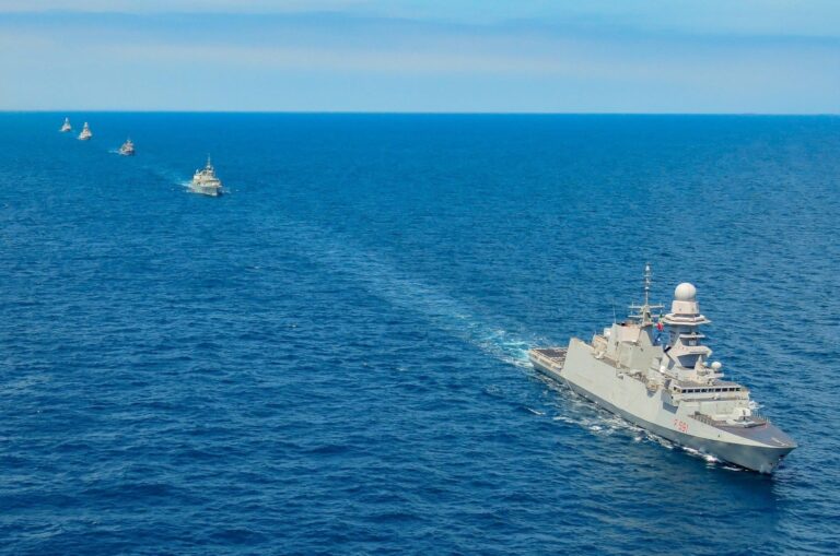 NATO SNMG-2 assets conduct exercise after returning the Mediterranean Sea