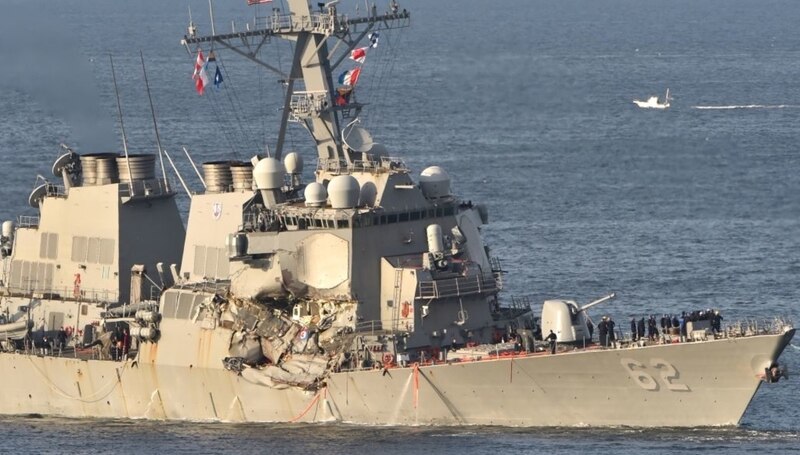 uss fitzgerald after the collision