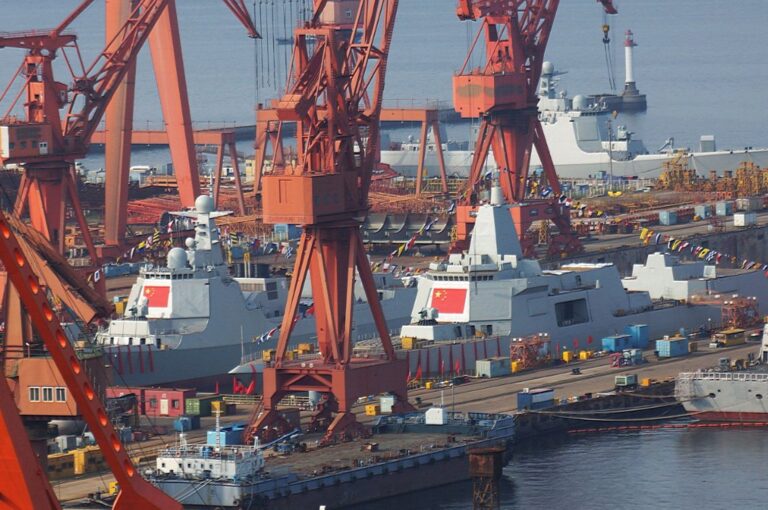 Dalian Shipyard launches 8th Type 055 & 25th Type 052D Destroyers for PLA Navy