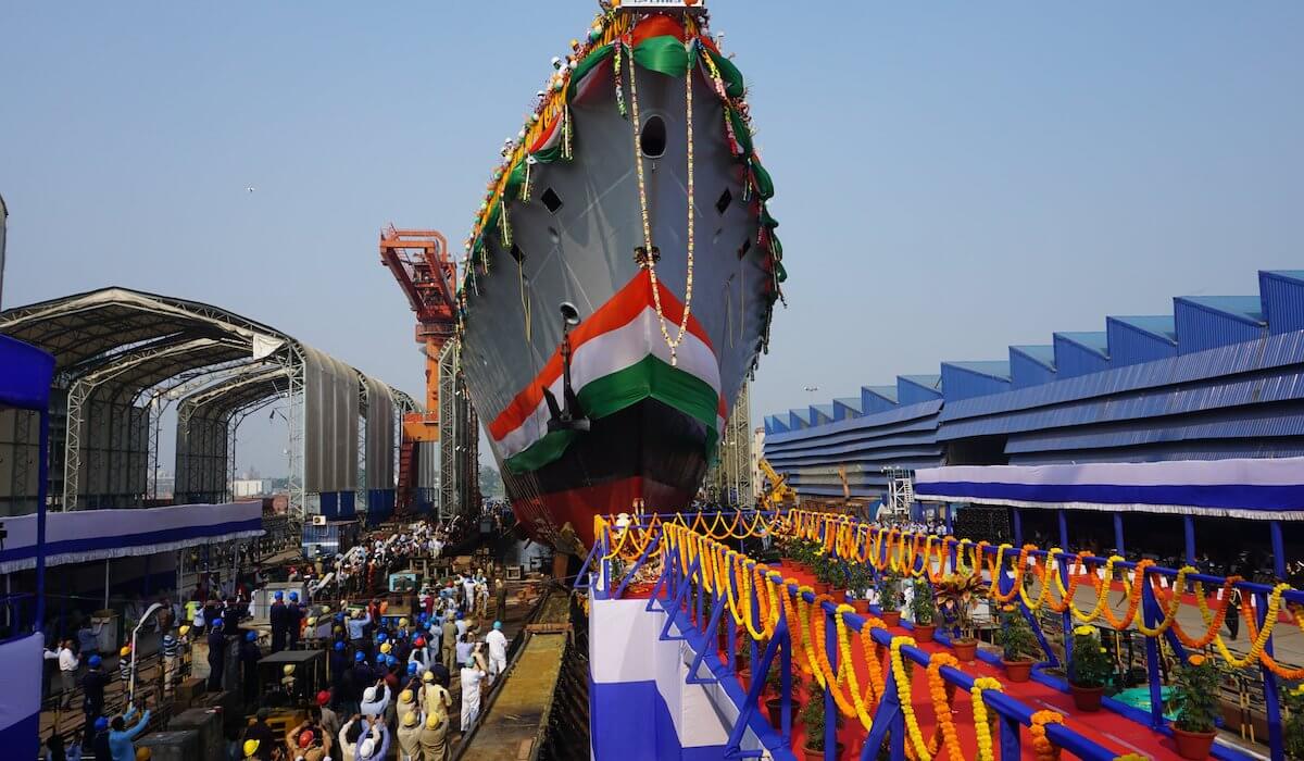 Indian shipbuilder GRSE lays keel of 3rd Project 17A Frigate - Naval ...