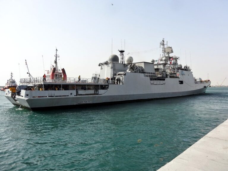 Indian frigate INS Talwar visits Jubail port of Saudi Arabia