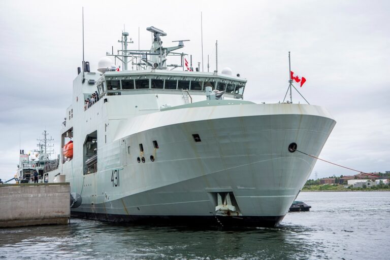 Canada takes delivery of the 2nd Arctic Offshore Patrol Vessel HMCS Margaret Brooke