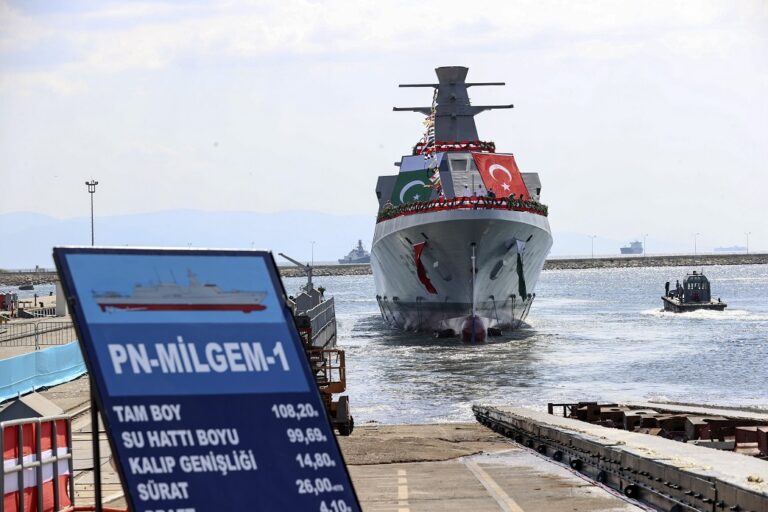Turkish Shipyard launches the first PN MILGEM-class corvette for Pakistan