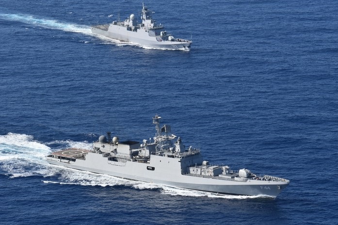 INS Tabar conducts drills with North African navies