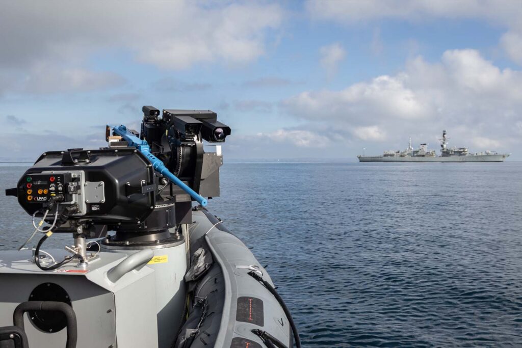 HMS Argyll took part in trials with an autonomous Pac24 boat (Source: Royal Navy)
