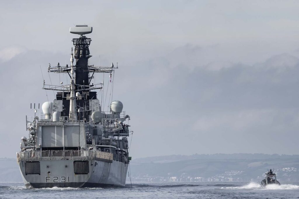 hms argyll took part in trials with an autonomous pac24 boat (source: royal navy)