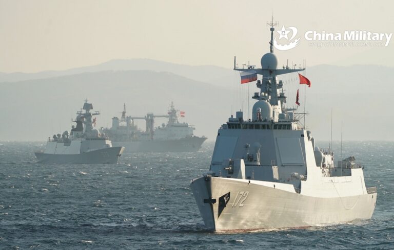 Russian and Chinese warships conduct 1st joint patrol in western Pacific