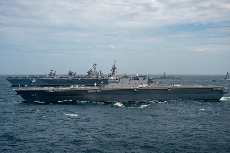 Vinson Carrier Strike Group carries out bilateral operations with JS Kaga in South China Sea