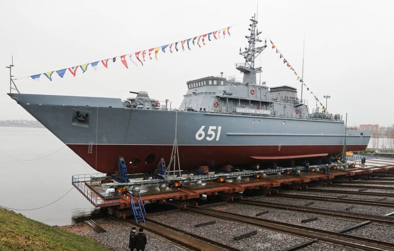 Russia launches new Alexandrite-class MCM ship Anatoly Shlemov