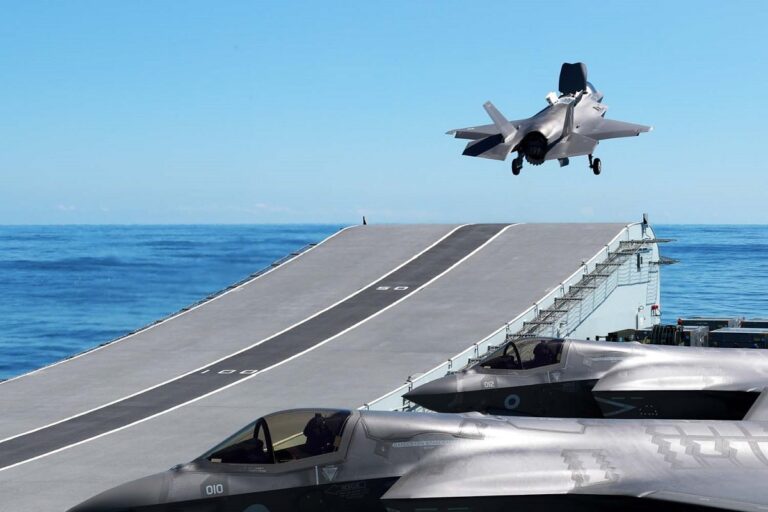 An F-35B jet of the Royal Navy was down in the Mediterranean