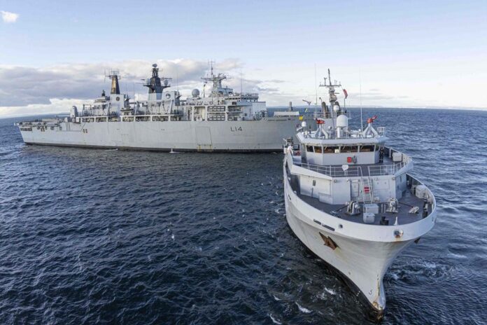 Royal Navy and French Navy combine to test new support ship