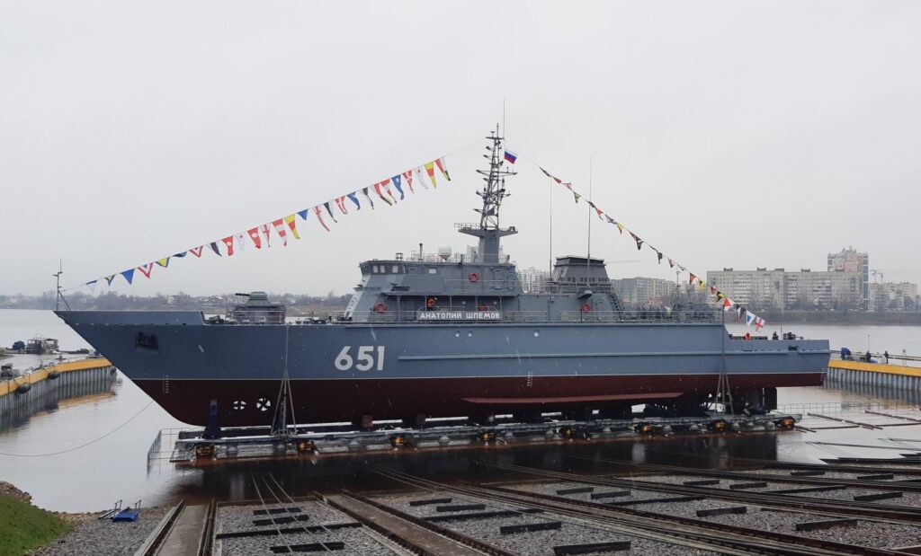 russia launches new alexandrite-class mcm ship anatoly shlemov